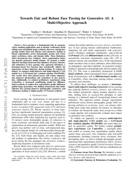 Towards Fair and Robust Face Parsing for Generative AI: A Multi-Objective Approach