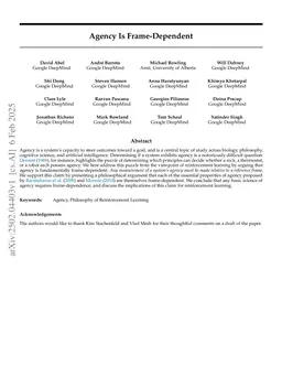 Agency Is Frame-Dependent