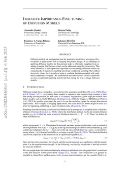 Iterative Importance Fine-tuning of Diffusion Models