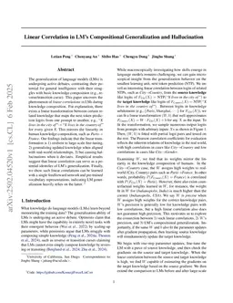 Linear Correlation in LM's Compositional Generalization and Hallucination