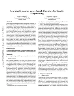 Learning Semantics-aware Search Operators for Genetic Programming