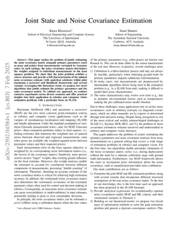 Joint State and Noise Covariance Estimation