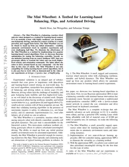 The Mini Wheelbot: A Testbed for Learning-based Balancing, Flips, and Articulated Driving