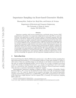 Importance Sampling via Score-based Generative Models