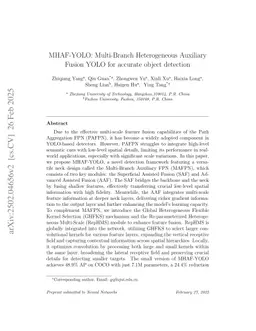 MHAF-YOLO: Multi-Branch Heterogeneous Auxiliary Fusion YOLO for accurate object detection