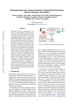 Enhancing Impression Change Prediction in Speed Dating Simulations Based on Speakers' Personalities