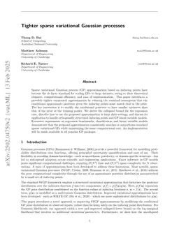 Tighter sparse variational Gaussian processes
