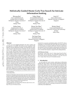 Holistically Guided Monte Carlo Tree Search for Intricate Information Seeking