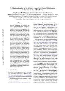 Self-Rationalization in the Wild: A Large Scale Out-of-Distribution Evaluation on NLI-related tasks