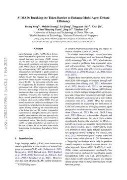 S$^2$-MAD: Breaking the Token Barrier to Enhance Multi-Agent Debate Efficiency