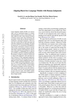 Aligning Black-box Language Models with Human Judgments