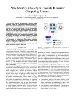 New Security Challenges Towards In-Sensor Computing Systems