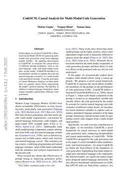 CodeSCM: Causal Analysis for Multi-Modal Code Generation