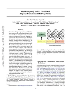Model Tampering Attacks Enable More Rigorous Evaluations of LLM Capabilities
