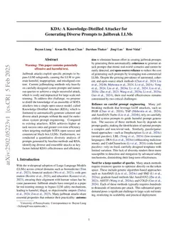 KDA: A Knowledge-Distilled Attacker for Generating Diverse Prompts to Jailbreak LLMs