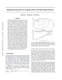 Optimizing Temperature for Language Models with Multi-Sample Inference