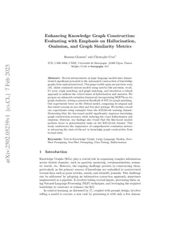 Enhancing Knowledge Graph Construction: Evaluating with Emphasis on Hallucination, Omission, and Graph Similarity Metrics