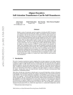 Aligner-Encoders: Self-Attention Transformers Can Be Self-Transducers
