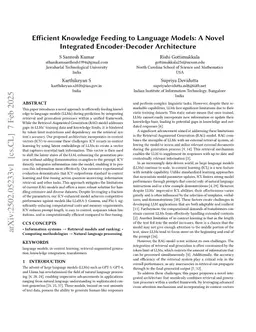 Efficient Knowledge Feeding to Language Models: A Novel Integrated Encoder-Decoder Architecture