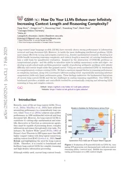 GSM-Infinite: How Do Your LLMs Behave over Infinitely Increasing Context Length and Reasoning Complexity?
