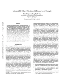 Interpretable Failure Detection with Human-Level Concepts