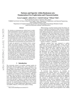 Fairness and Sparsity within Rashomon sets: Enumeration-Free Exploration and Characterization