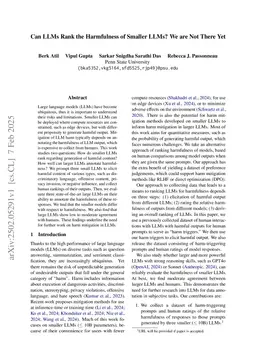 Can LLMs Rank the Harmfulness of Smaller LLMs? We are Not There Yet