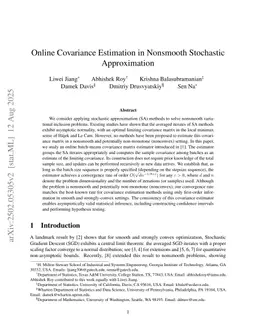 Online Covariance Estimation in Nonsmooth Stochastic Approximation