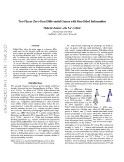 Two-Player Zero-Sum Differential Games with One-Sided Information