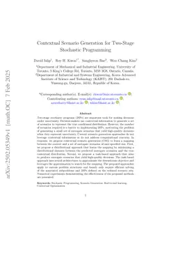Contextual Scenario Generation for Two-Stage Stochastic Programming