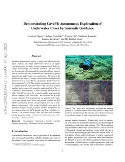 Demonstrating CavePI: Autonomous Exploration of Underwater Caves by Semantic Guidance