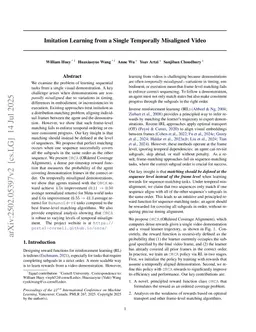 Imitation Learning from a Single Temporally Misaligned Video