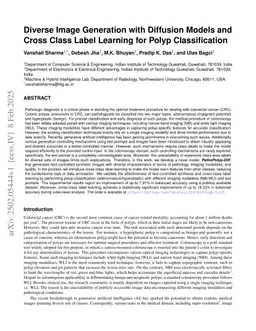 Diverse Image Generation with Diffusion Models and Cross Class Label Learning for Polyp Classification