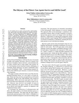 The Odyssey of the Fittest: Can Agents Survive and Still Be Good?