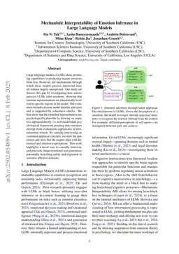 Mechanistic Interpretability of Emotion Inference in Large Language Models