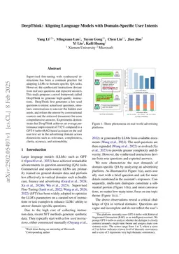 DeepThink: Aligning Language Models with Domain-Specific User Intents