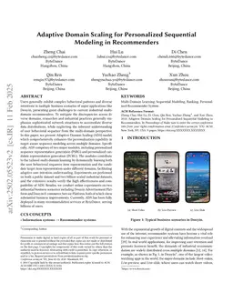 Adaptive Domain Scaling for Personalized Sequential Modeling in Recommenders