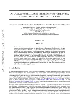 ATLAS: Autoformalizing Theorems through Lifting, Augmentation, and Synthesis of Data