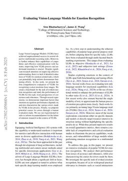 Evaluating Vision-Language Models for Emotion Recognition