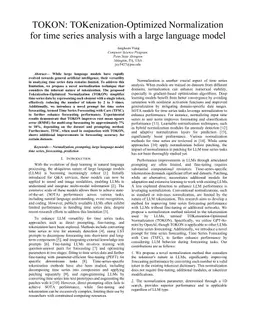 TOKON: TOKenization-Optimized Normalization for time series analysis with a large language model