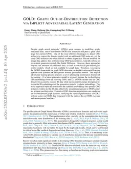 GOLD: Graph Out-of-Distribution Detection via Implicit Adversarial Latent Generation