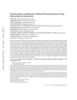 WatchGuardian: Enabling User-Defined Personalized Just-in-Time Intervention on Smartwatch
