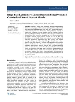 Image-Based Alzheimer's Disease Detection Using Pretrained Convolutional Neural Network Models