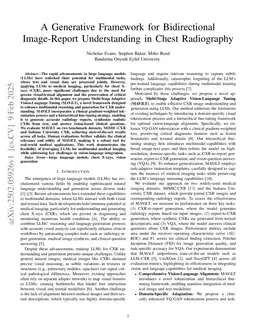 A Generative Framework for Bidirectional Image-Report Understanding in Chest Radiography