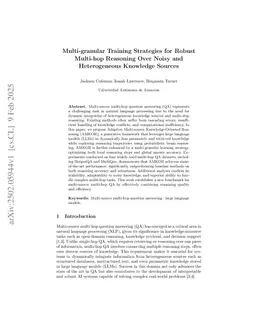 Multi-granular Training Strategies for Robust Multi-hop Reasoning Over Noisy and Heterogeneous Knowledge Sources