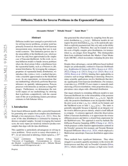 Diffusion Models for Inverse Problems in the Exponential Family