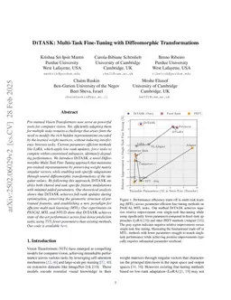 DiTASK: Multi-Task Fine-Tuning with Diffeomorphic Transformations