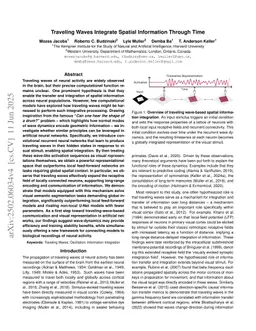 Traveling Waves Integrate Spatial Information Through Time