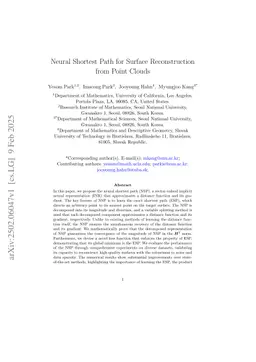 Neural Shortest Path for Surface Reconstruction from Point Clouds