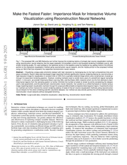 Make the Fastest Faster: Importance Mask Synthesis for Interactive Volume Visualization using Reconstruction Neural Networks